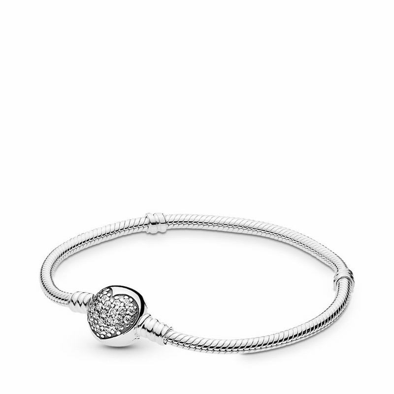 Pandora Sparkling Heart Bracelet - Sterling Silver/Cubic Zirconia - Canada | KF9331LN